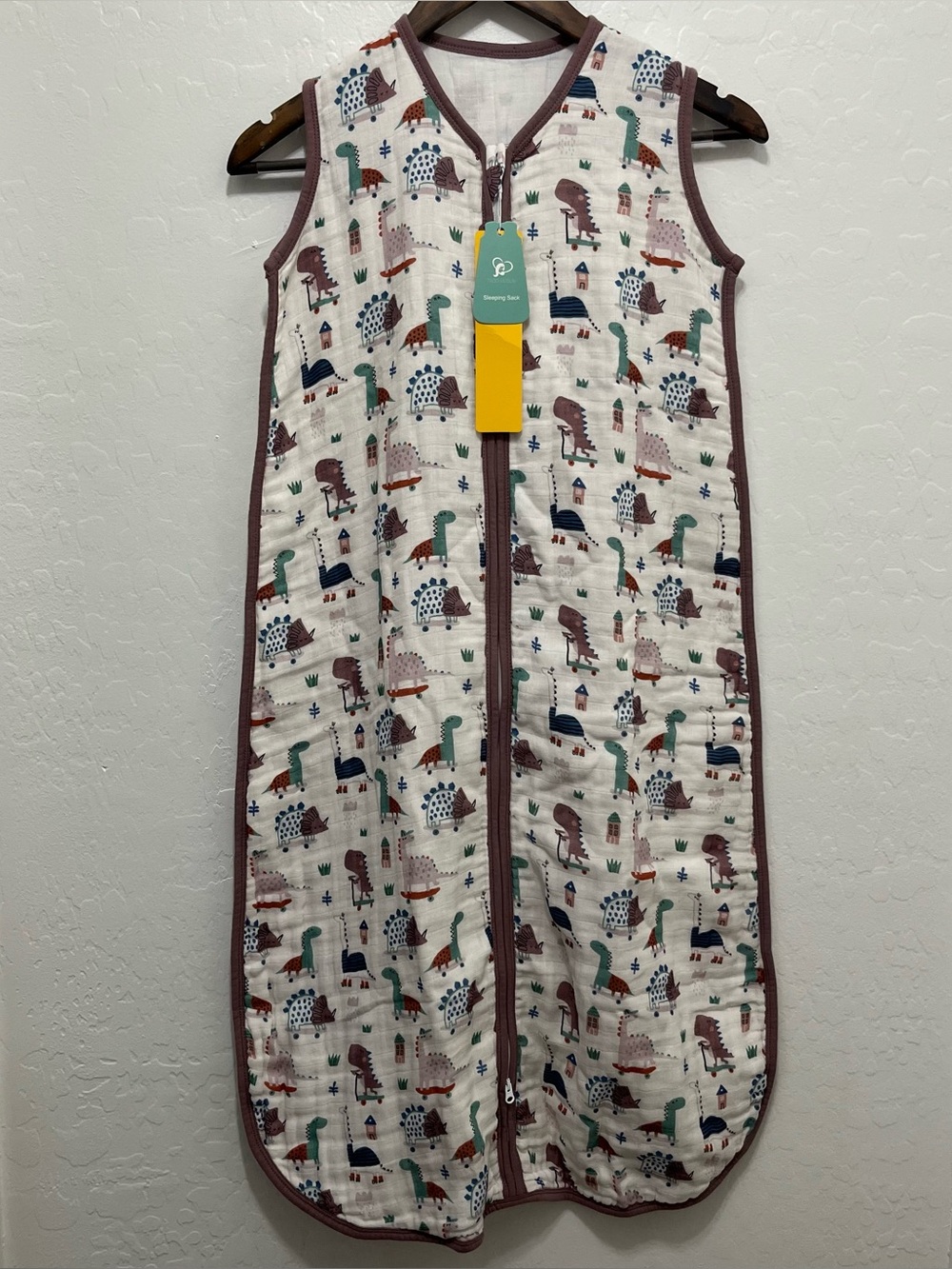 TADO Muslin Organic Cotton Toddler Sleep Sack - Dinosaur 2T-4T (0.5 TOG) NWT